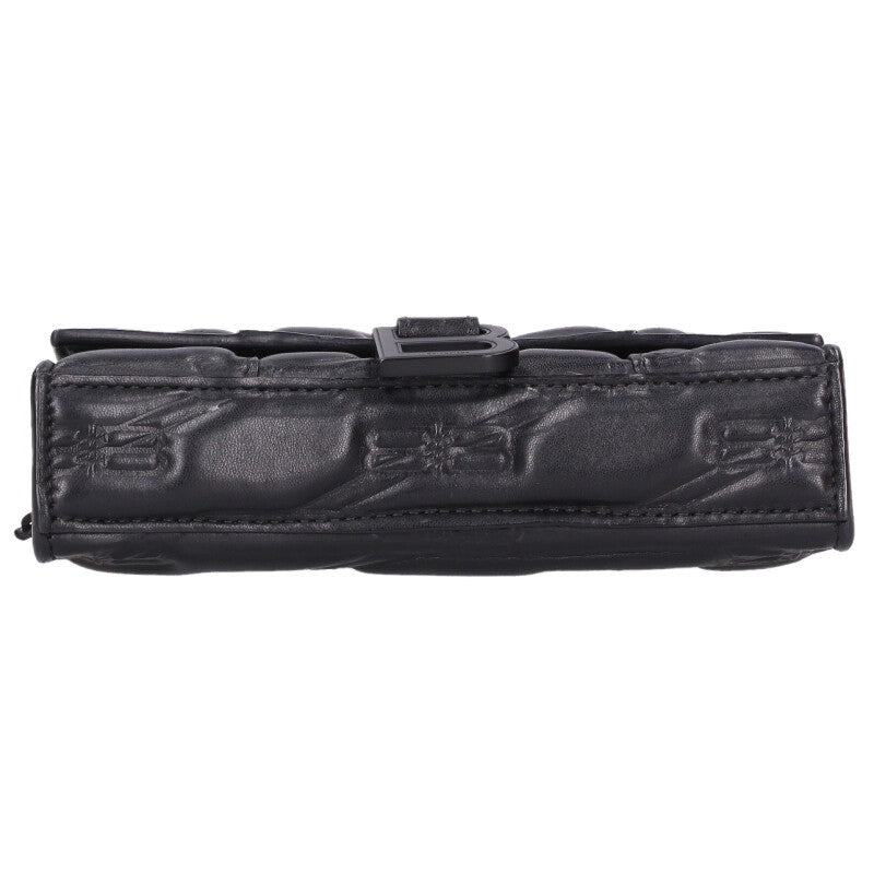 BALENCIAGA HOURGLASS BB Embossed Chain Wallet Size ONE SIZE