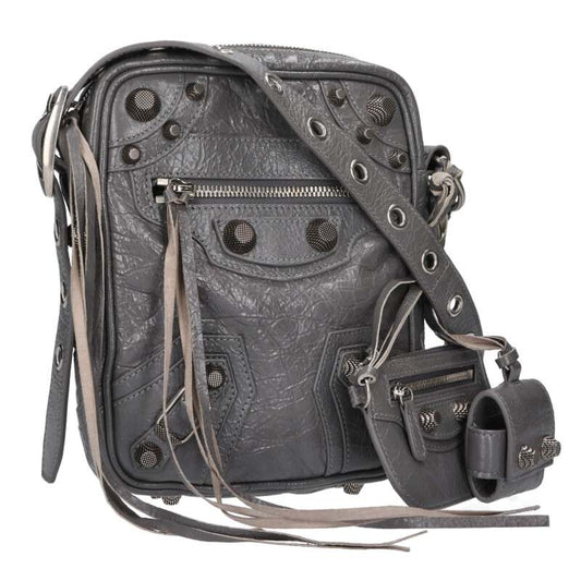 BALENCIAGA Le Cagole Studded Bag Gray Size ONE SIZE