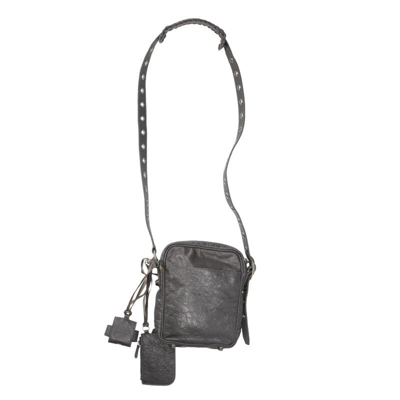 BALENCIAGA Le Cagole Studded Bag Gray Size ONE SIZE