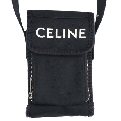 CELINE Flap Mobile Pouch Shoulder Bag Black Size ONE SIZE
