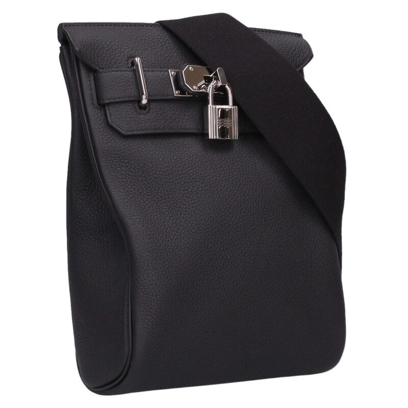 HERMES Accad PM W Stamp Leather Shoulder Bag Size ONE SIZE