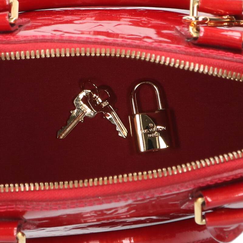 LOUISVUITTON Alma BB Monogram Vernis Bag Red Size ONE SIZE