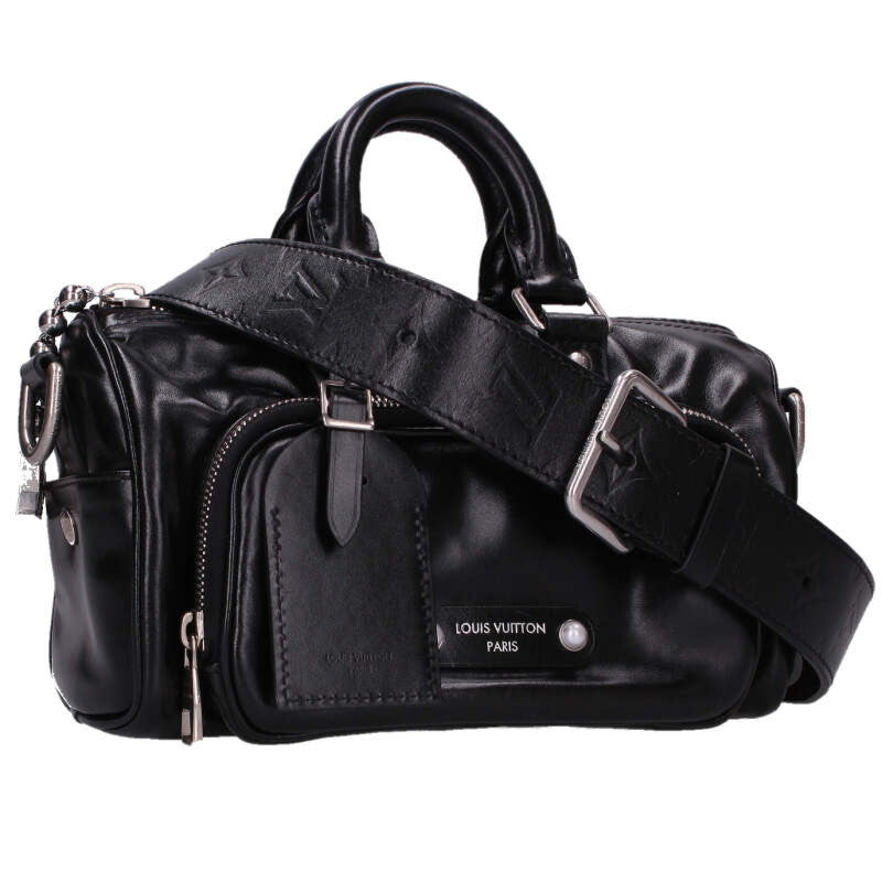 LOUISVUITTON Keepall Cargo w/ LV Charm Black Size ONE SIZE