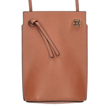 LOEWE Dice Pocket Leather Shoulder Bag Brown Size ONE SIZE