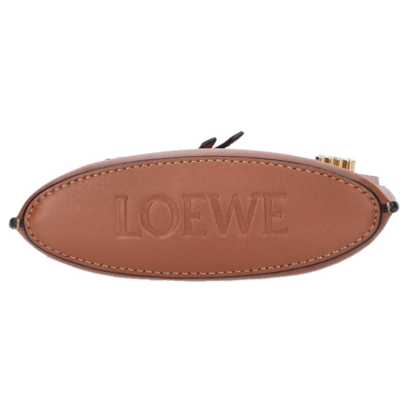 LOEWE Dice Pocket Leather Shoulder Bag Brown Size ONE SIZE