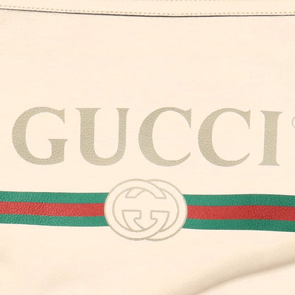 GUCCI Logo Print Half-Moon Hobo Shoulder Bag Size ONE SIZE