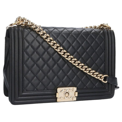 CHANEL Boy Chanel 28 Matelasse Lambskin Black Size ONE SIZE