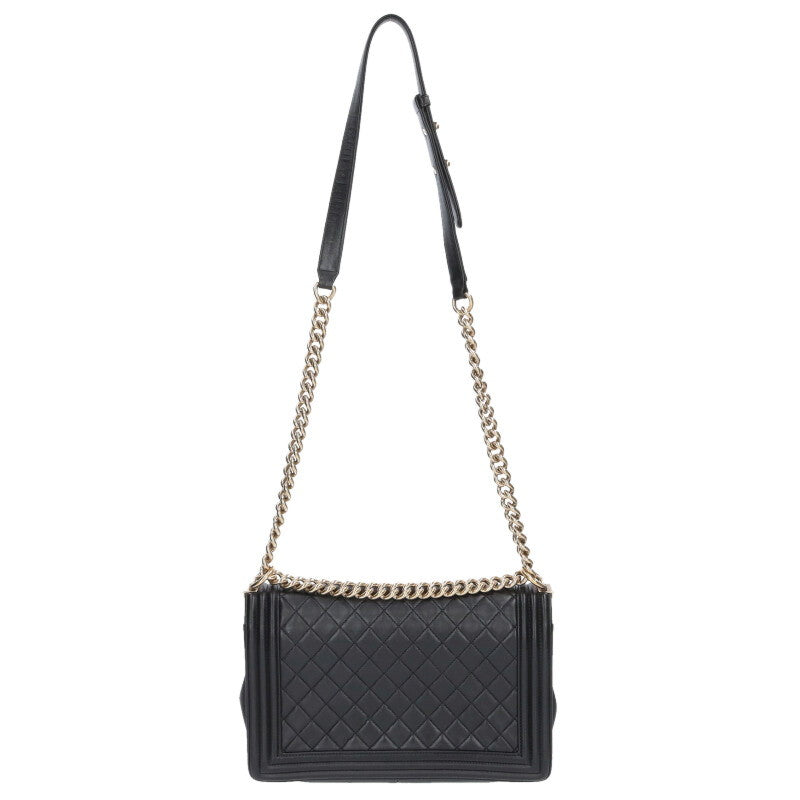CHANEL Boy Chanel 28 Matelasse Lambskin Black Size ONE SIZE