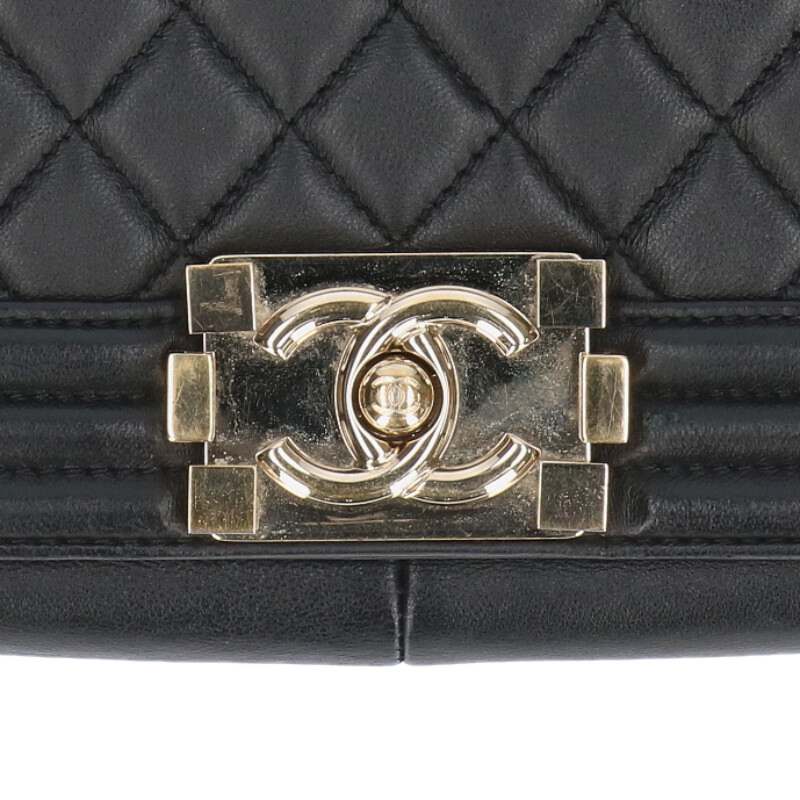 CHANEL Boy Chanel 28 Matelasse Lambskin Black Size ONE SIZE