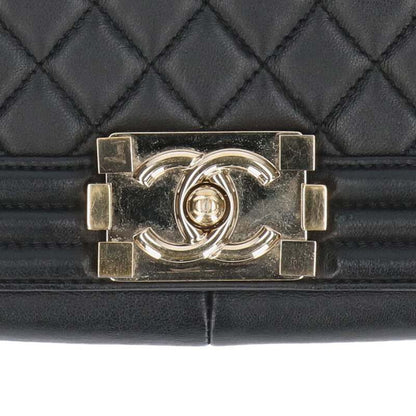 CHANEL Boy Chanel 28 Matelasse Lambskin Black Size ONE SIZE
