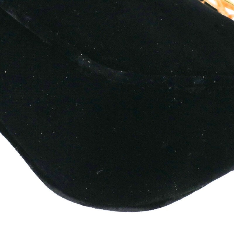PRADA 1BC204 Triangle Logo Velvet Chain Bag Size ONE SIZE