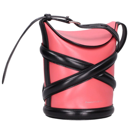 Alexander McQUEEN Pink/Black Leather Shoulder Size ONE SIZE