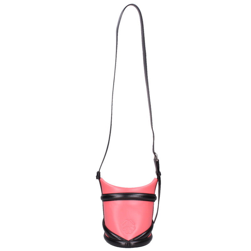 Alexander McQUEEN Pink/Black Leather Shoulder Size ONE SIZE