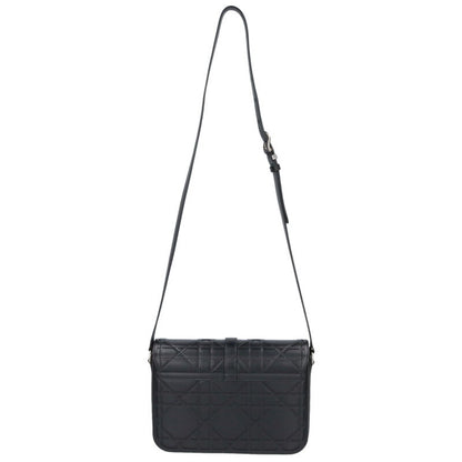 DIOR Cannage Cosmo Leather Shoulder Bag Black Size ONE SIZE