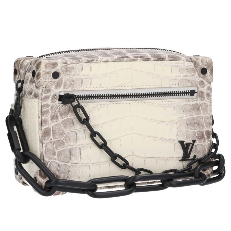 LOUISVUITTON Mini Soft Trunk Leather Bag Gray Size ONE SIZE