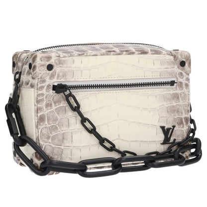 LOUISVUITTON Mini Soft Trunk Leather Bag Gray Size ONE SIZE