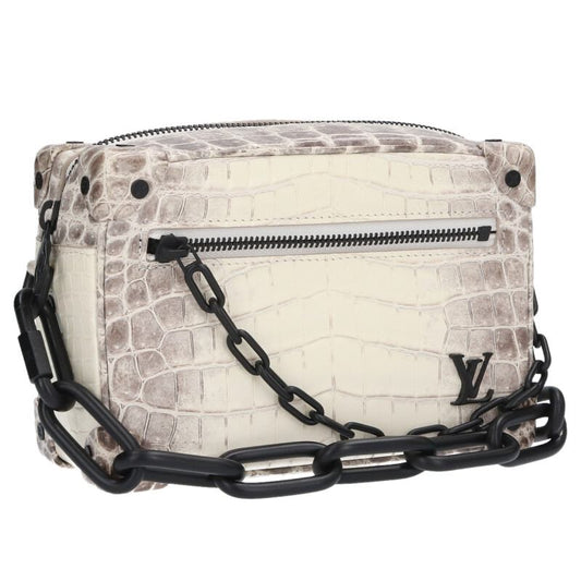 LOUISVUITTON Mini Soft Trunk Leather Bag Gray Size ONE SIZE