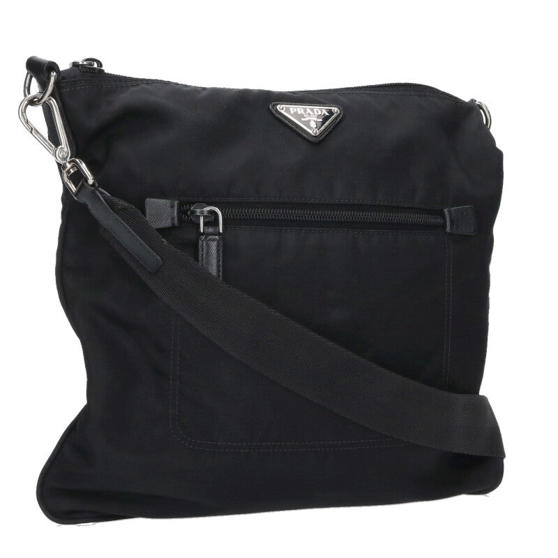 PRADA Black Nylon Shoulder Bag Size ONE SIZE