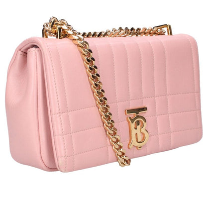 Burberry Pink TB Logo Leather Shoulder Bag Size ONE SIZE
