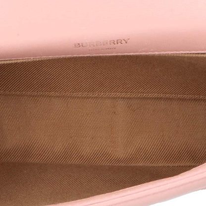 Burberry Pink TB Logo Leather Shoulder Bag Size ONE SIZE
