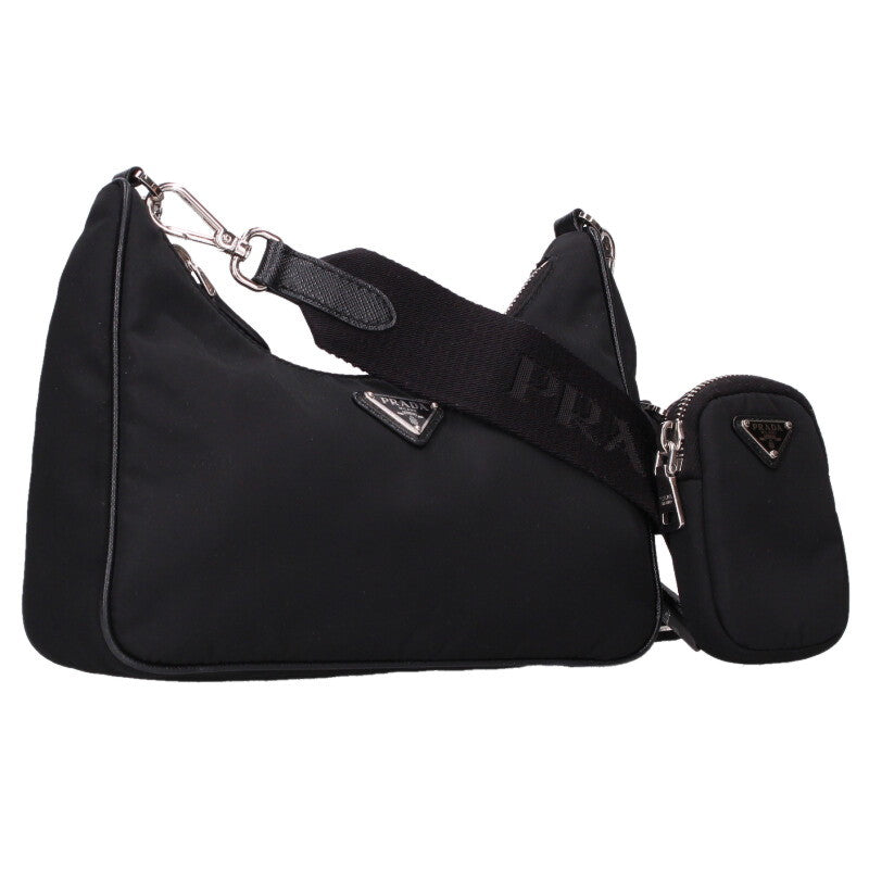 PRADA Re-Nylon Triangle Logo Shoulder Bag Size ONE SIZE
