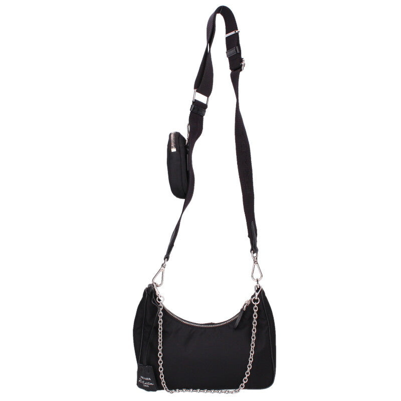 PRADA Re-Nylon Triangle Logo Shoulder Bag Size ONE SIZE