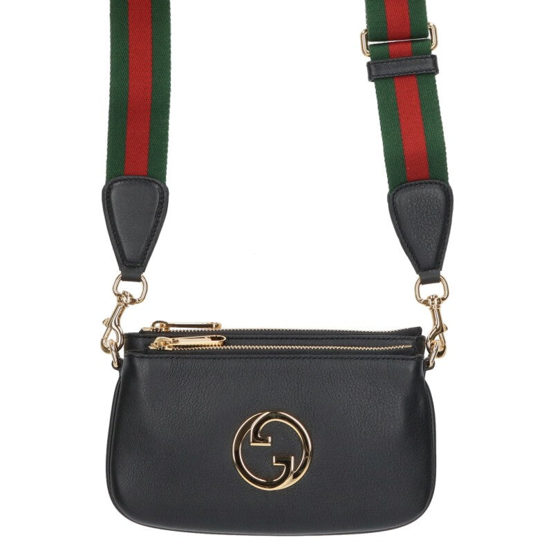 GUCCI GG Blondie Leather Mini Bag Black Size ONE SIZE