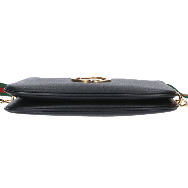 GUCCI GG Blondie Leather Mini Bag Black Size ONE SIZE
