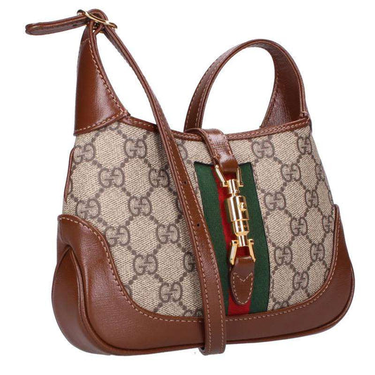 GUCCI Jackie 1961 Mini GG Shoulder Bag Brown Size ONE SIZE