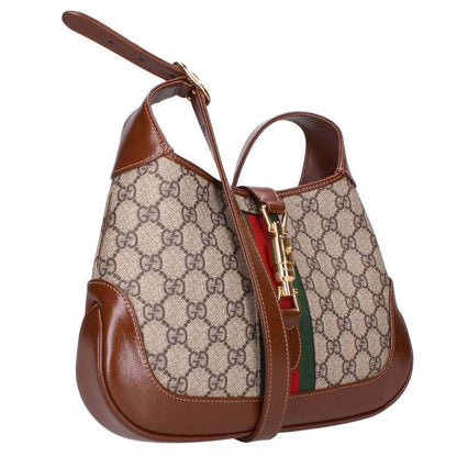 GUCCI Jackie 1961 GG Small Shoulder Bag Brown Size ONE SIZE