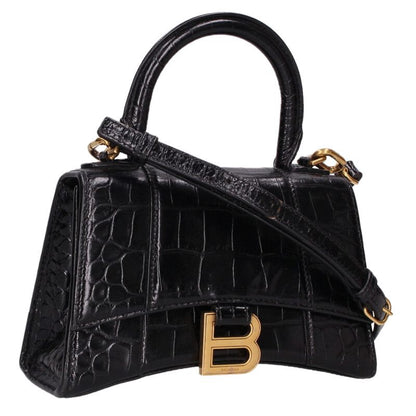 BALENCIAGA Hourglass XS Leather Shoulder Bag Size ONE SIZE