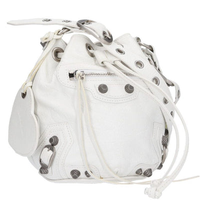 BALENCIAGA Lucagole XS Studded Bag White Size ONE SIZE
