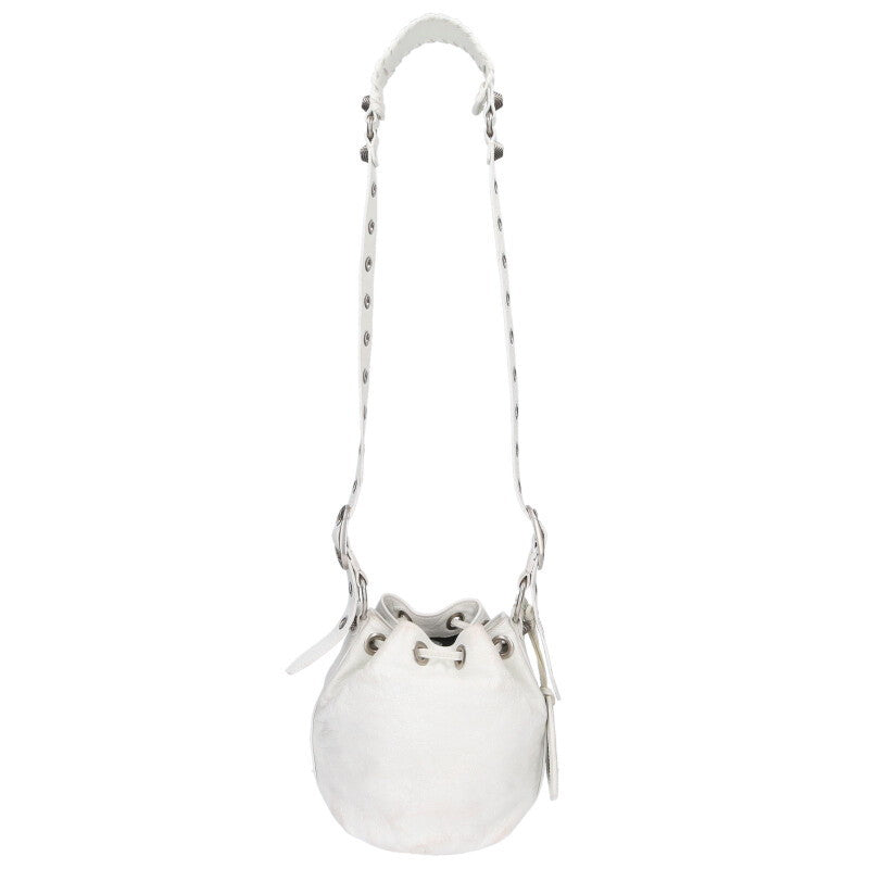 BALENCIAGA Lucagole XS Studded Bag White Size ONE SIZE