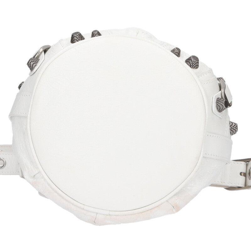 BALENCIAGA Lucagole XS Studded Bag White Size ONE SIZE