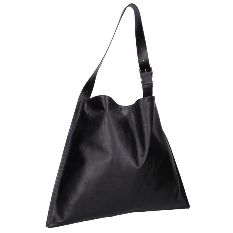JILSANDER Belt Hobo Leather Shoulder Bag Black Size ONE SIZE