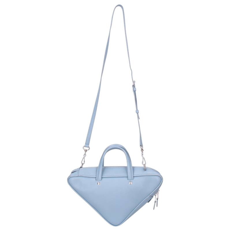BALENCIAGA Triangle Duffle Logo Bag Blue Size ONE SIZE