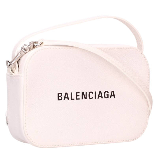 BALENCIAGA Everyday Camera Shoulder Bag White Size ONE SIZE