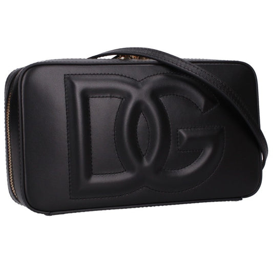 DOLCE & GABBANA DG Logo Leather Bag Black Size ONE SIZE