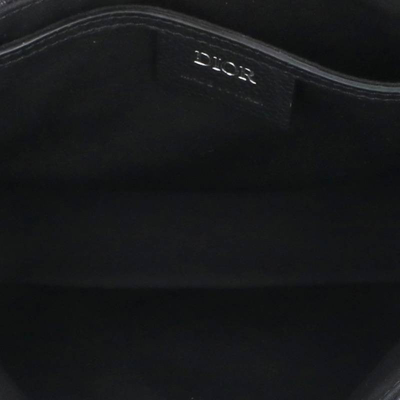 DIOR Saddle Oblique Flap Messenger Bag Black Size ONE SIZE