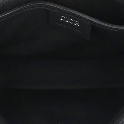 DIOR Saddle Oblique Flap Messenger Bag Black Size ONE SIZE
