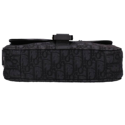 DIOR Saddle Oblique Flap Messenger Bag Black Size ONE SIZE