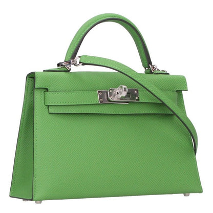 HERMES Mini Kelly 2 Epsom Vert Yucca Shoulder Bag Size 20