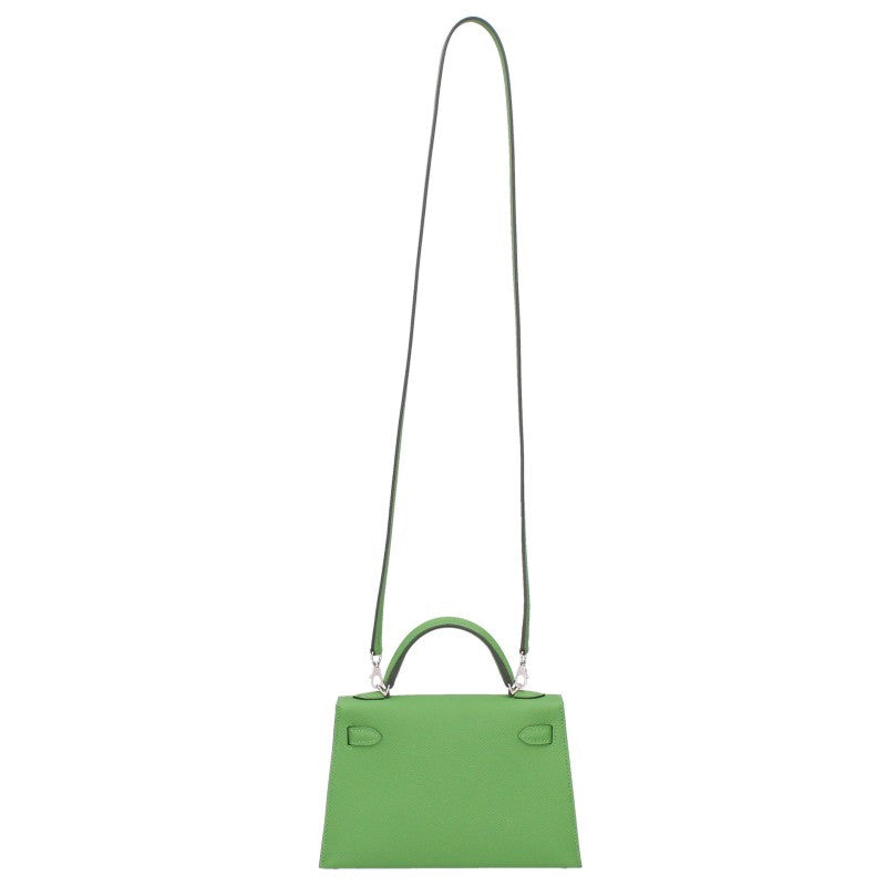 HERMES Mini Kelly 2 Epsom Vert Yucca Shoulder Bag Size 20