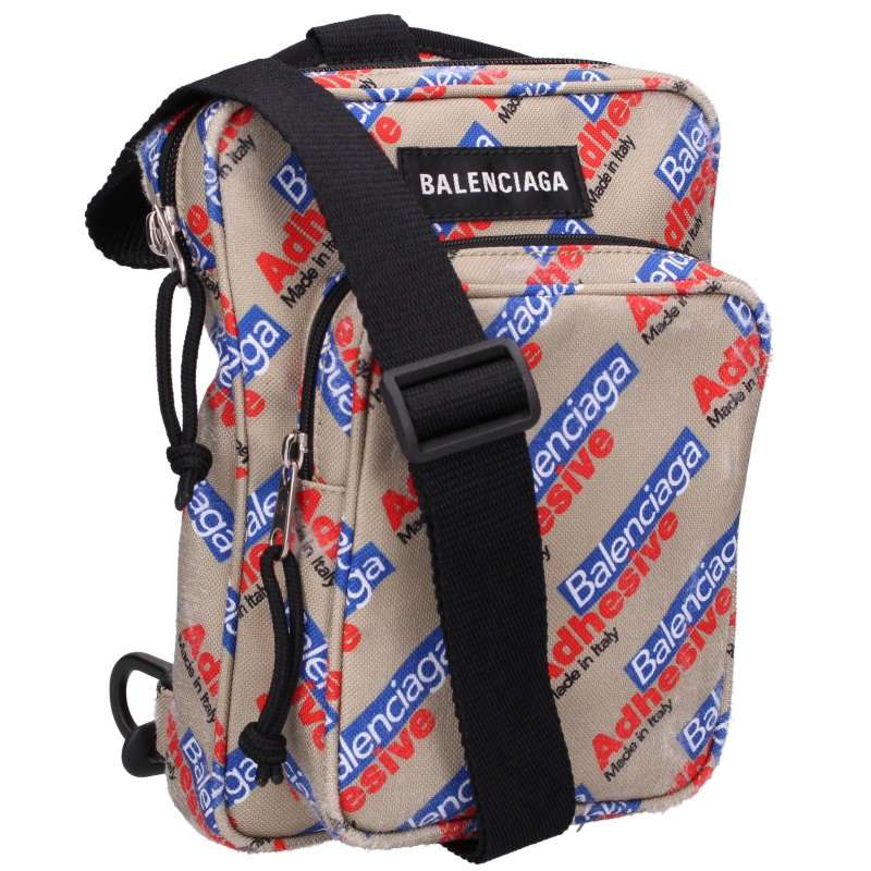 BALENCIAGA Explorer Logo All-Over Bag Khaki Size ONE SIZE