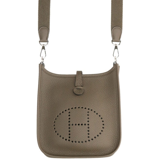HERMES Evelyne TPM Taurillon Clemence Bag Khaki Size TPM