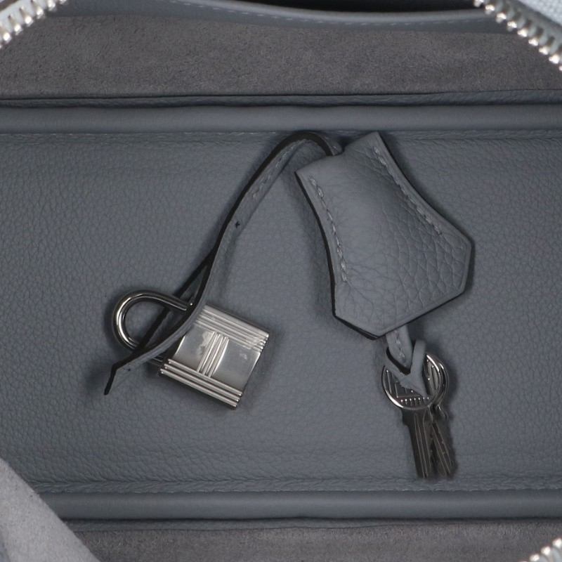 HERMES Bolide Messenger G Stamp Togo Bag Gray Size ONE SIZE