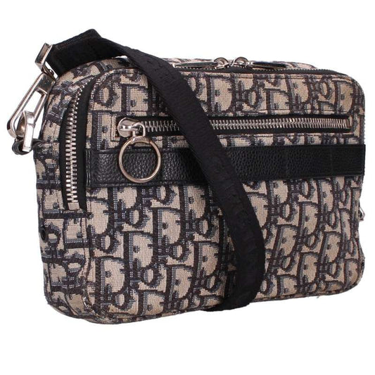 DIOR Safari Oblique Jacquard Bag Beige/Navy Size ONE SIZE