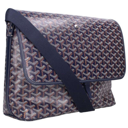 GOYARD Capetien MM PVC Coated Leather Bag Navy Size MM
