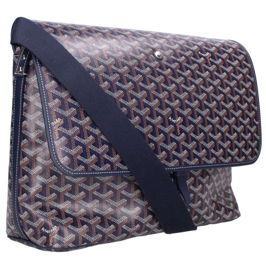 GOYARD Capetien MM PVC Coated Leather Bag Navy Size MM