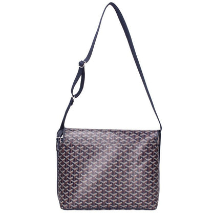 GOYARD Capetien MM PVC Coated Leather Bag Navy Size MM